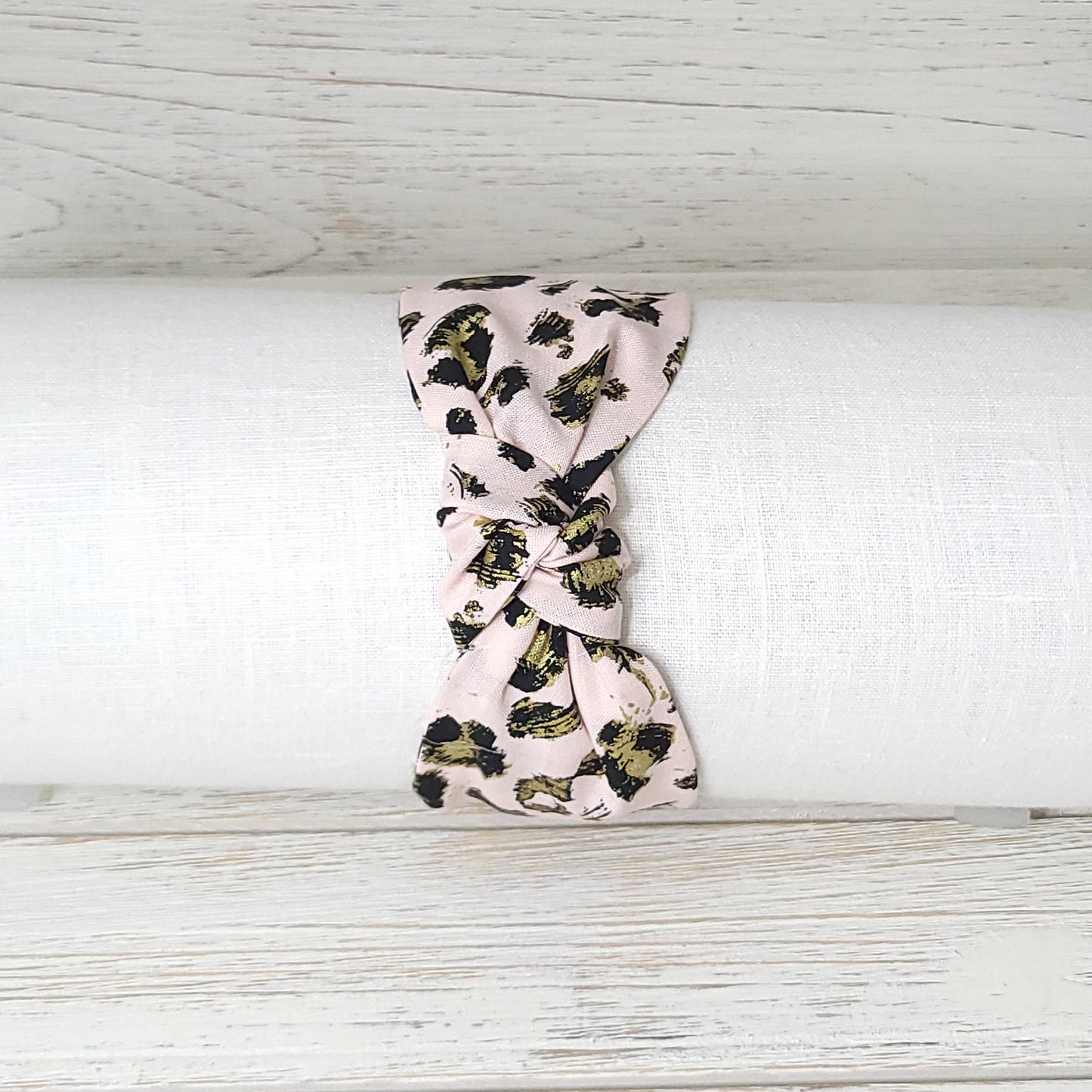 Pink Cheetah Top Knot
